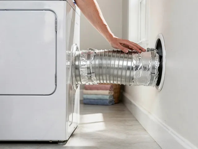 Professional dryer vent hose installation by South Euclid Dryer Vent Cleaning in South Euclid